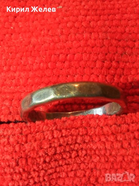 СТАР СРЕБЪРЕН ПРЪСТЕН ТИП МНОГОЪГЪЛНА ХАЛКА ОКСИДИРАНО СРЕБРО 925 РЪЧНА ВИНТИДЖ ИЗРАБОТКА 25185, снимка 1