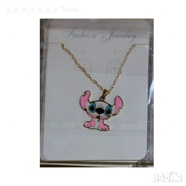Детско колие  с метална висулка Stitch, снимка 1