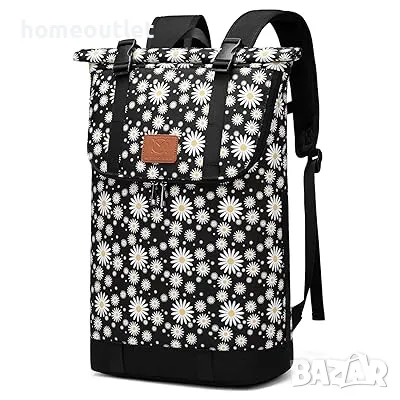 ПРОМОЦИЯ Раница с регулируем размер в черно с флорални мотиви MY HOZEE, снимка 1