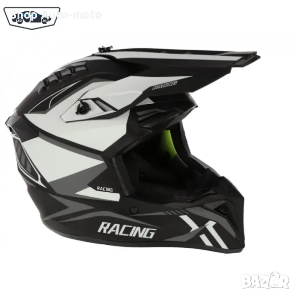Кросова каска Automat, Black and White, S, M, L и XL размер, снимка 1