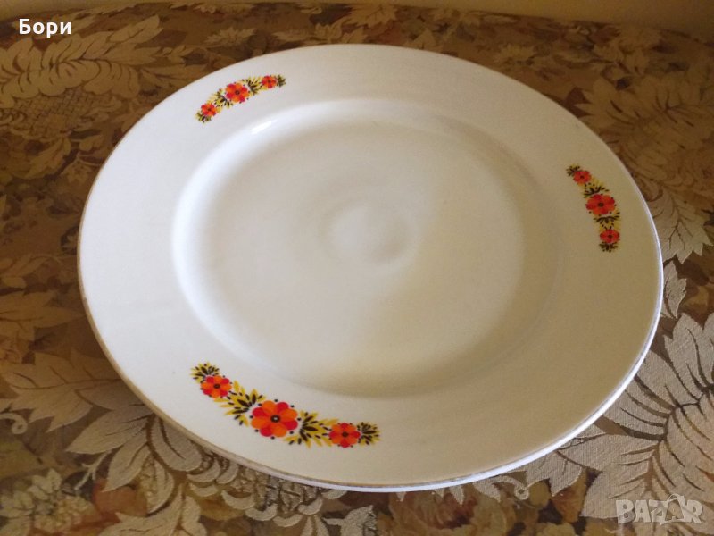 Български порцелан голямо плато, снимка 1
