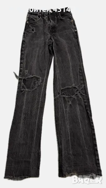 Черни накъсани дънки, снимка 1