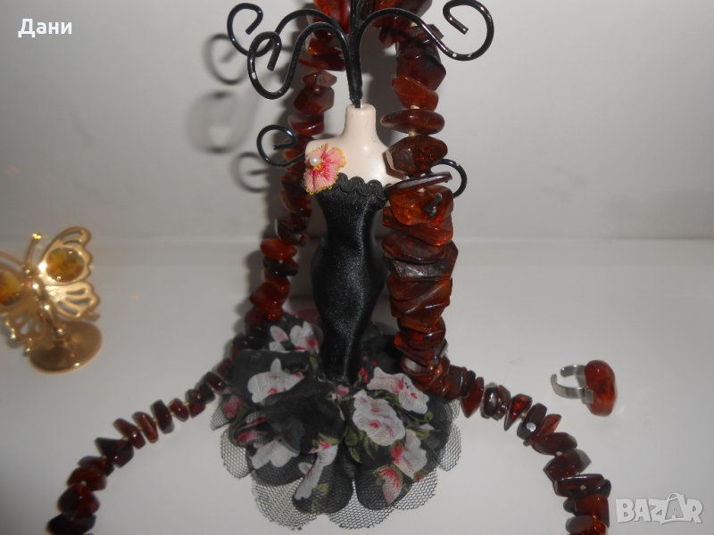 Старо дамско колие кехлибар , снимка 1