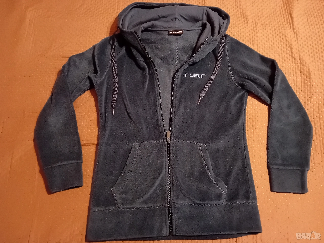 Тъмно син поларен суичър Flair, снимка 1