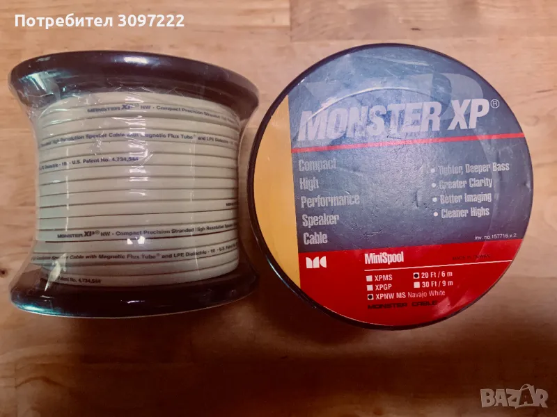 Аудио кабел 2x6 м Monster XPNW MS плюс Nakamichi Banana Plugs 8, снимка 1