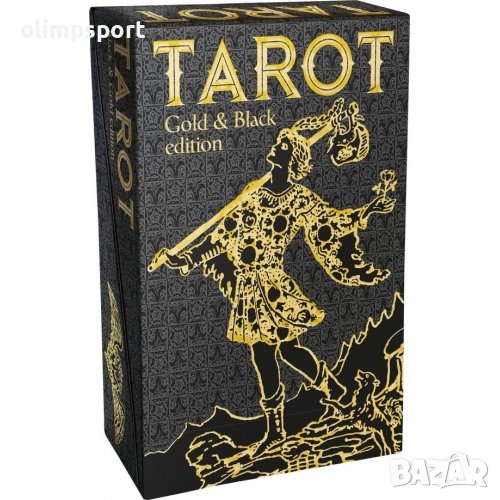 карти таро  LOSCARABEO GOLD AND BLACK нови​ Много специална Таро колода със само два цвята - черно и, снимка 1