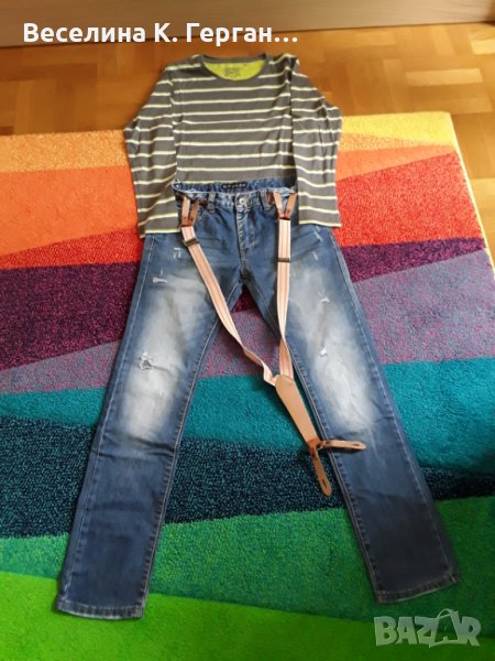 Дънки и блузка комплект, снимка 1