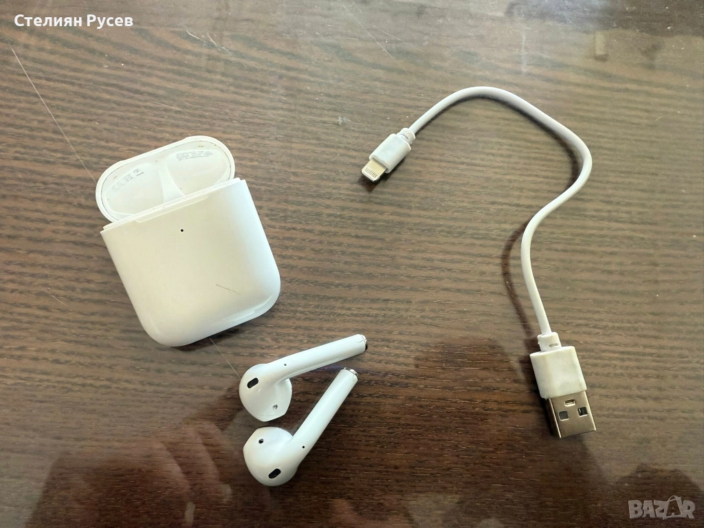 слушалки Apple AirPods 2nd gen (EMC 3185) with Protective Case цена 30 лв 2 бр използвани слушалки, , снимка 1