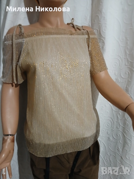 Златист топ XS/S, снимка 1