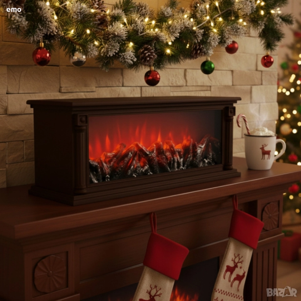 Голяма LED камина с ефект на жар – уют и атмосфера без дим и огън SP47, снимка 1