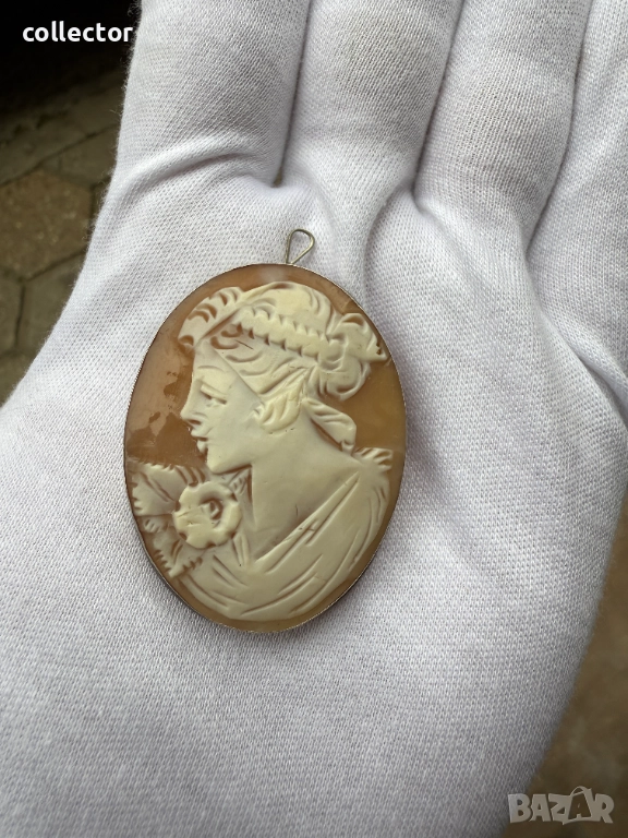 Стара сребърнa брошка / висулка - "Камея".   №7634, снимка 1