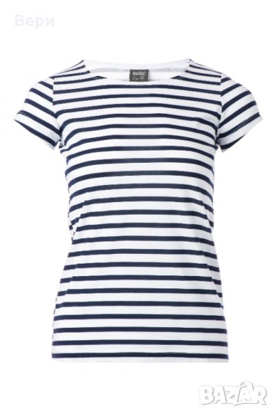Нова дамска моряшка тениска на тъмносиньо/бяло райе, снимка 1