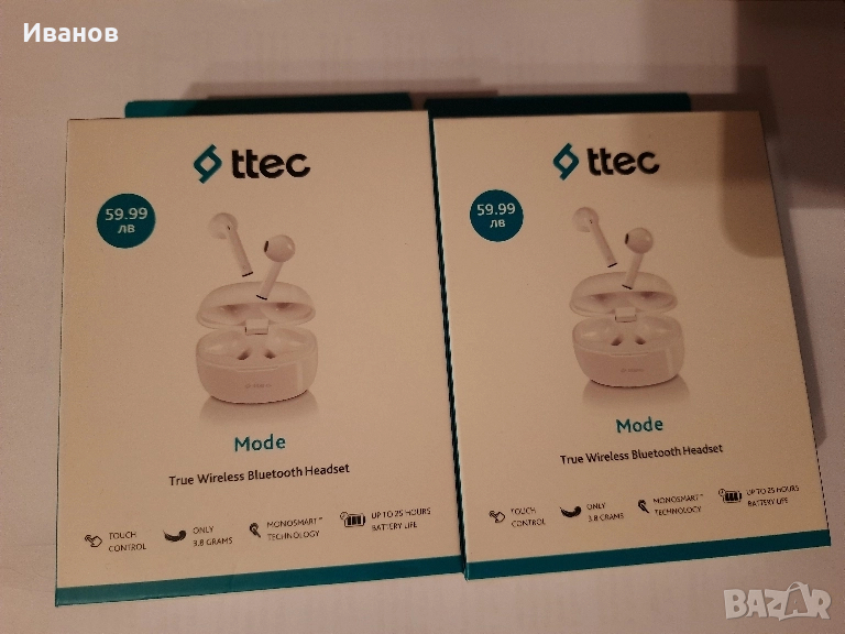 Bluetooth слушалки ttec , снимка 1
