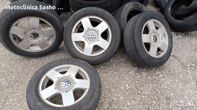 Оригинални Ал.джанти Vw 5x100 15" за Голф4,Битъл,А3 с гуми 195/60-15, снимка 1