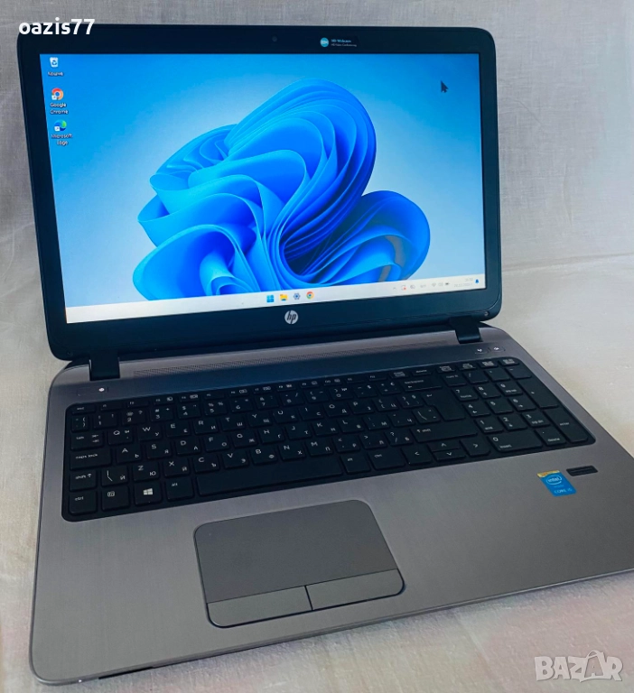 Лаптоп 15.6 ин. НР-450 G2 proc 5-та gen, 5010U СЛИМ  само 22 мм RAM 12 gb HDD 1000 GB, Win 11, снимка 1