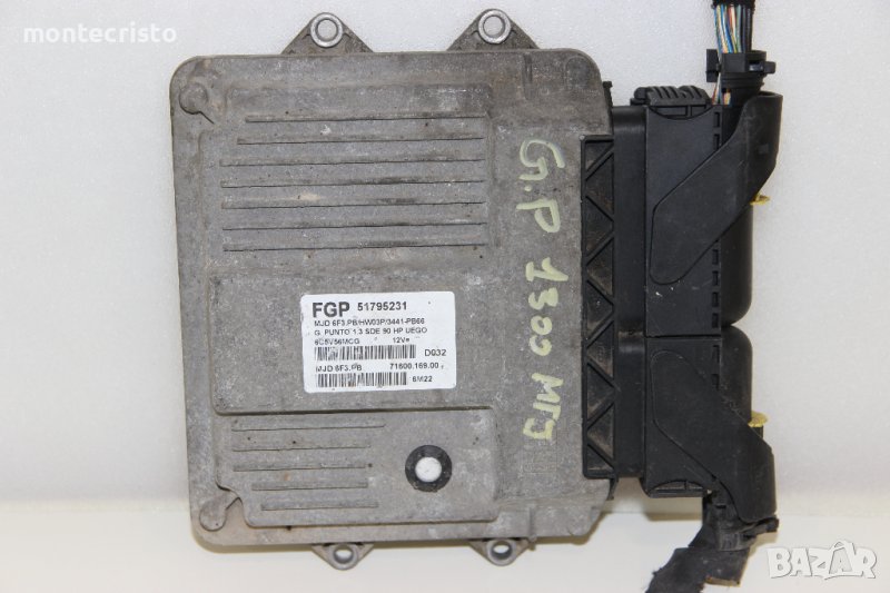 Моторен компютър ECU Fiat Grande Punto (2005-2012г.) 51795231 / 71600.169.00 / 7160016900, снимка 1