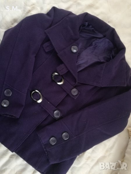 Дамско палто в тъмно лилав цвят, снимка 1
