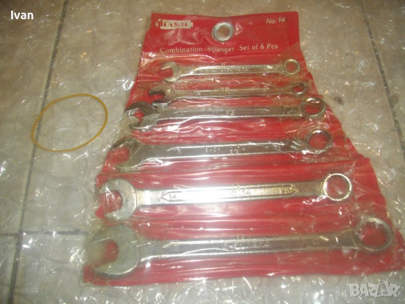 6 бр. Звездогаечни Ключове-Комплект-Нови-Старо Качество-8мм-17мм-BACH №14, снимка 1
