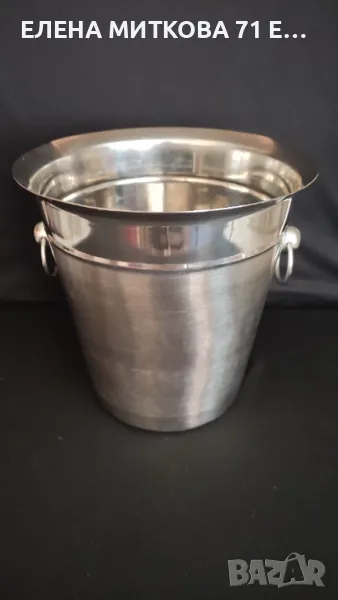 Голям съд за лед от неръждаема стомана , снимка 1