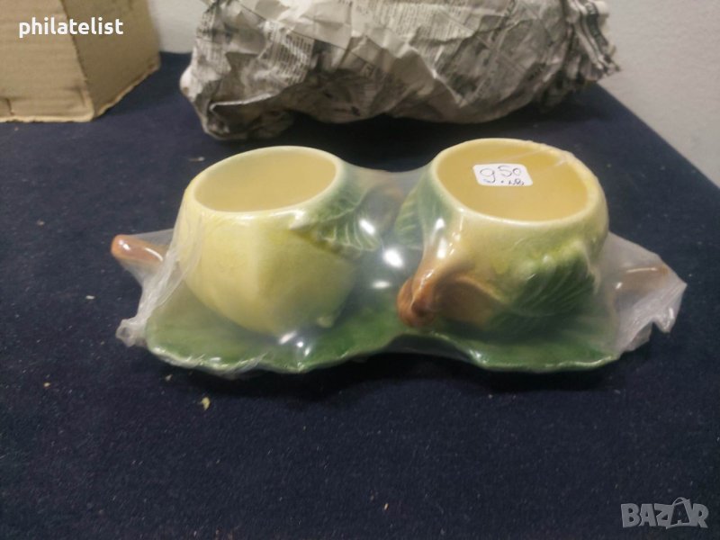 комплект - 2 чаши с чинийка, снимка 1