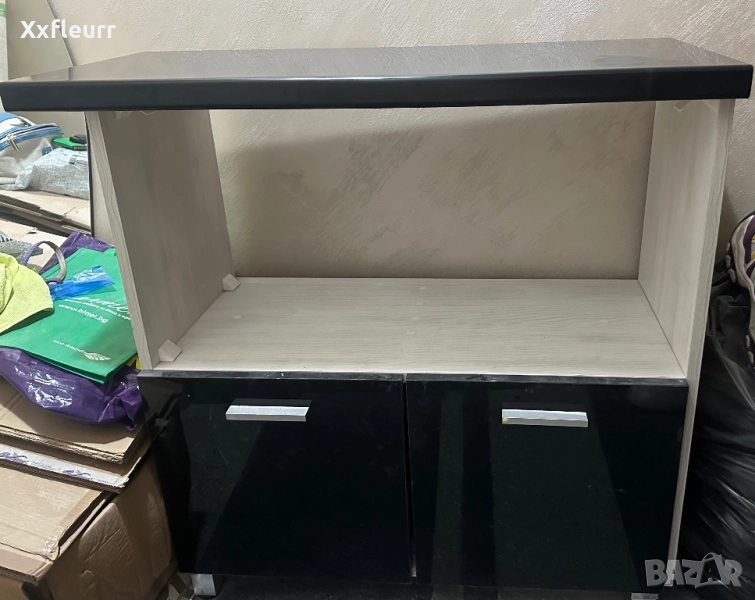 Шкаф за обувки черен гланц , снимка 1