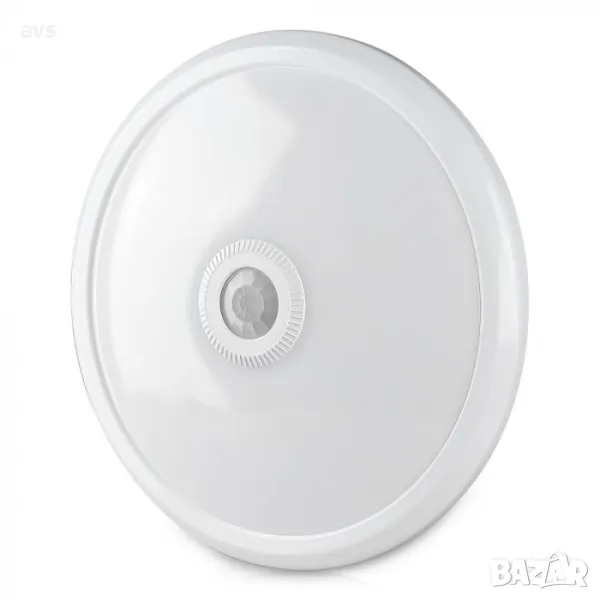 LED плафон кръгъл 12W 4000K със сензор за движение VT-13 V-TAC бял, снимка 1