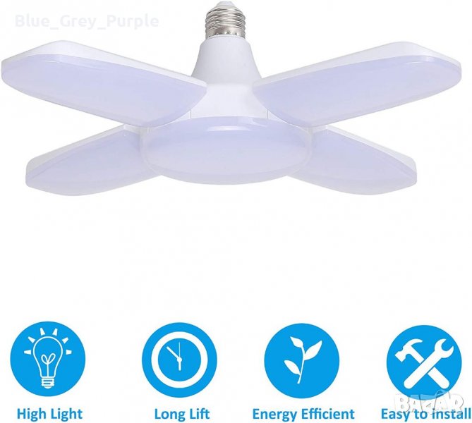 100W регулируема LED лампа за дома, гаража, мазе , LED deformable lamp, снимка 1