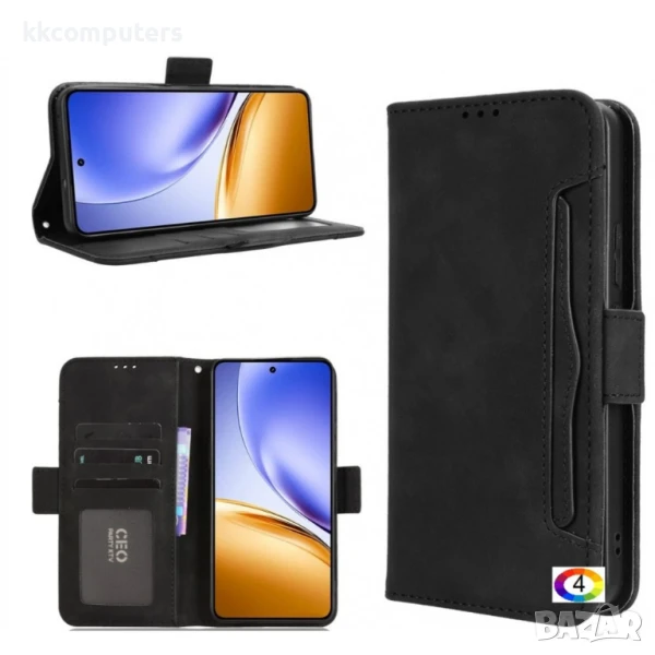 Realme 14 5G / 14T 5G Magnetic Wallet Кожен Калъф и Протектор, снимка 1