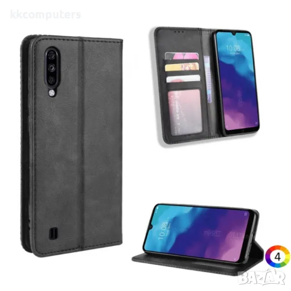 ZTE Blade A7S Vintage Кожен Калъф и Протектор, снимка 1