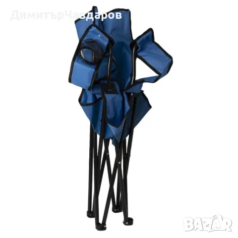 Сгъваем къмпинг стол Muhler  с подлакътник с място за чаша, снимка 3 - Градински мебели, декорация  - 49908168