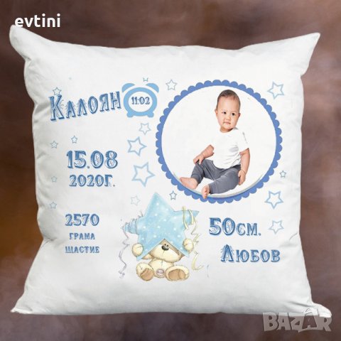Декоративни възглавнички за всеки повод /бебешки визитки, рожден и иден ден и т.н./, снимка 2 - Други - 32645957
