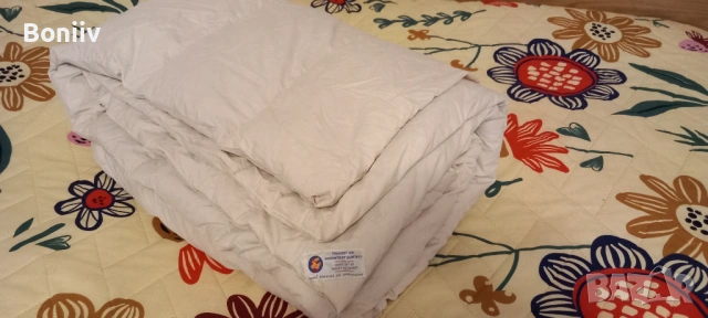 Завивка с естествен пълнеж от  гъши пера и пух, снимка 3 - Олекотени завивки и одеяла - 53212012