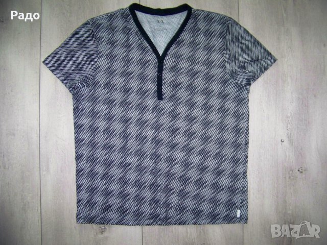 Armаni Exchange / L / 100%Original / мъжка тениска с къс ръкав и копчета на яката, снимка 1 - Тениски - 33584397