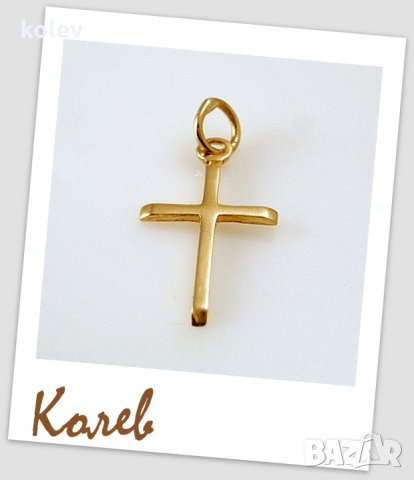 златен кръст -мини- 0.50 грама, снимка 2 - Колиета, медальони, синджири - 13309966