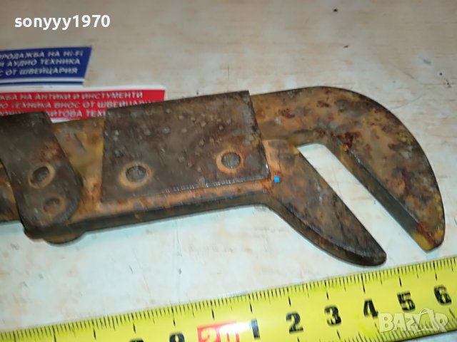 стар раздвижен ключ от франция антика 0502231506, снимка 2 - Антикварни и старинни предмети - 39562685