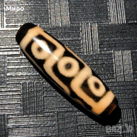 ТОТЕМ ТАЛИСМАН ТИБЕТ НЕПАЛ ХИМАЛАИ ЕСТЕСТВЕН АХАТ ДЗИ МЪНИСТА ДЕВЕТ ОЧИ, снимка 4 - Други - 40875723