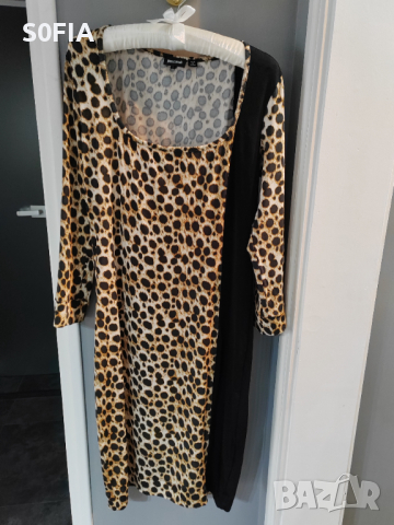 Just Cavalli италианска дизайнерска L размер оригинална рокля с дълъг ръкав