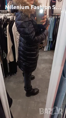Дамско зимно яке с естествен косъм, снимка 3 - Якета - 47990886