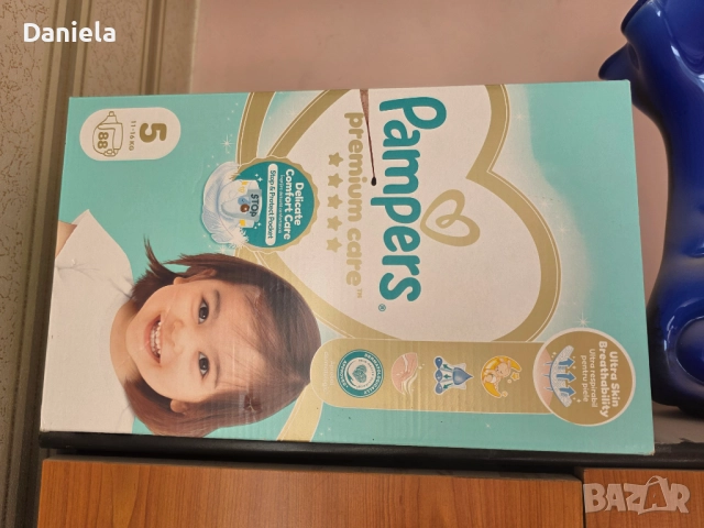 88 броя Памперси Premium Care 5, снимка 3 - Пелени, памперси - 52846421