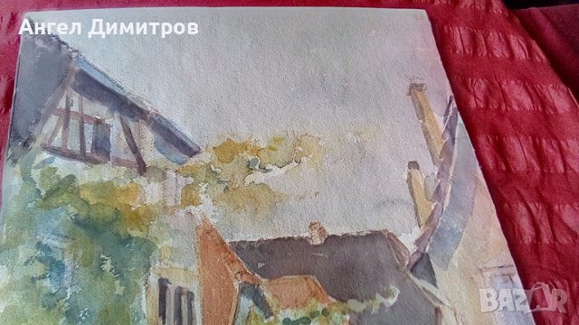 Акварел картина подписан , снимка 7 - Картини - 39097200