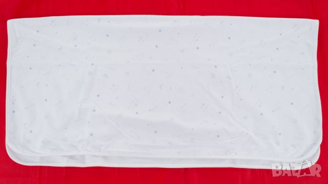 Бебешко памучно двупластово одеяло в синьо и бяло марка Babidu , снимка 2 - Спално бельо и завивки - 32921099
