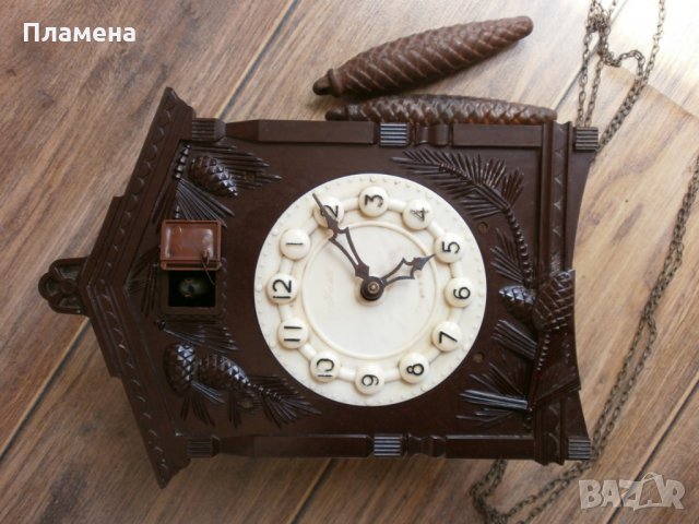 СССР Ретро часовник с кукувичка Маяк за стена, снимка 4 - Антикварни и старинни предмети - 32575572