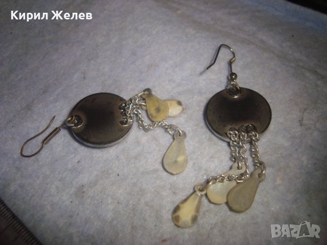 СТИЛНИ СРЕБРИСТИ ВИНТИДЖ РЕТРО - АРТ ОБЕЦИ 27637, снимка 5 - Обеци - 37722503