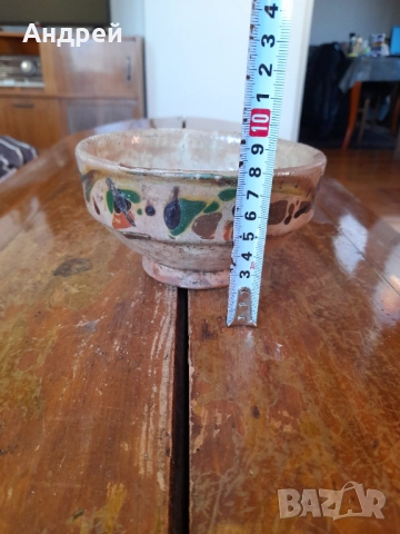 Стара керамична паница #15, снимка 3 - Други ценни предмети - 52850902