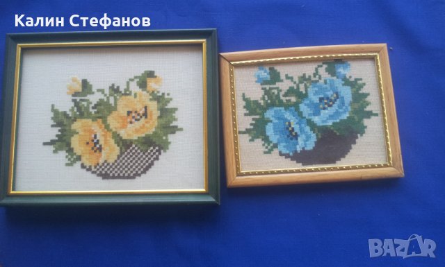 Два малки гоблена в рамки и стъкла, снимка 4 - Гоблени - 26522494
