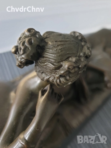 30см-8кг Canova статуетка/еротика/италианска бронзова скулптура/фигура Мария Полин Бонапарт-Венера, снимка 9 - Статуетки - 52724113