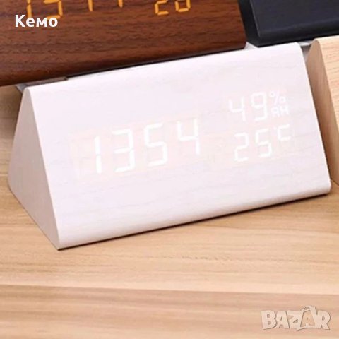 Настолен дървен лед часовник, снимка 5 - Други - 23810658