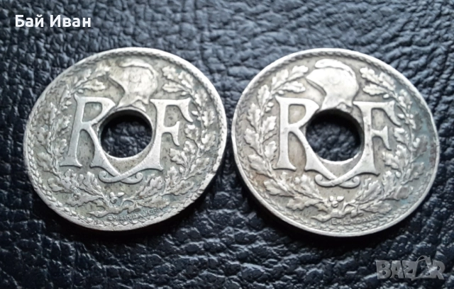 Стара монета 10 сантима 1922 г. и 1924 г. Франция - красавици !, снимка 14 - Нумизматика и бонистика - 42197936