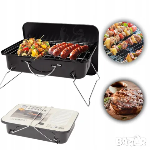 Туристическа скара, барбекю НА дървени въглища ЗА многократна употреба 