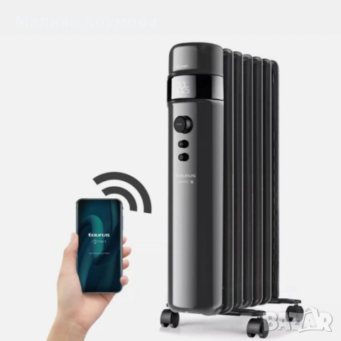 Смарт маслен радиатор Taurus Agadir Connect Malbork 2000W – Управление чрез мобилно приложение, снимка 3 - Радиатори - 53462372